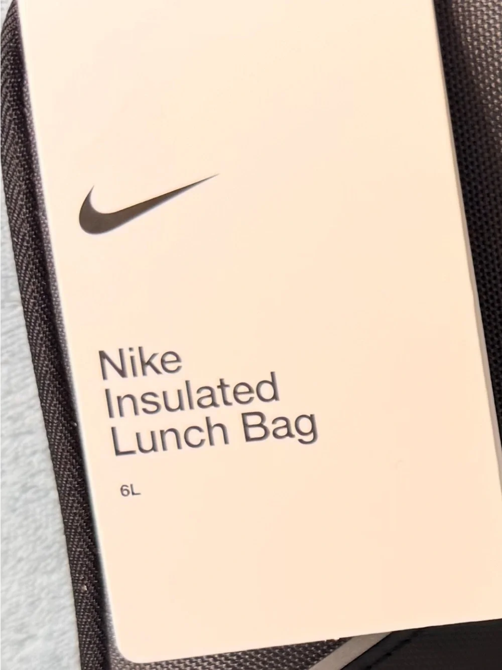 Nike Black and Gray Insulated Lunch Bag